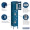 Salsbury Industries 3 Tier Vented Locker, 12"Wx66"Hx15"D, 3 Door, Blue, Unassembled 73155BL-U - alternate 4